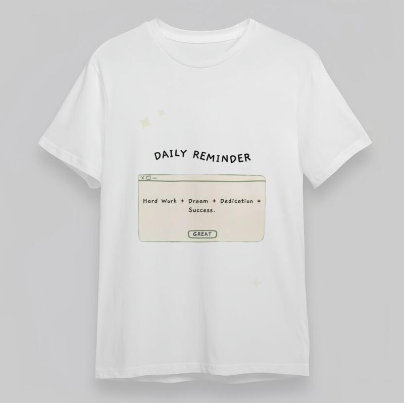 

Men s Oversize Soft Classic T-Shirt Daily Reminder Success Formula Graphic Tee 3XL