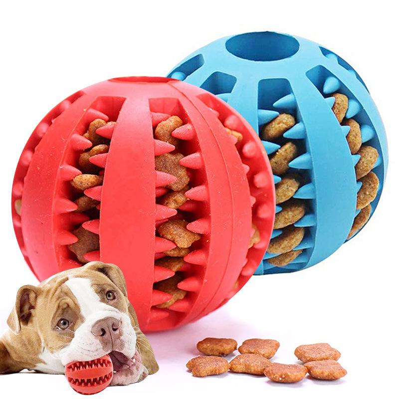 Leksak för husdjur med matläckage, Boll, Valp av Golden Retriever, Tandvårdsartiklar, Lindra uttråkning, Gummi, Elastisk Boll, Leksaksboll