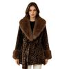 Autumn and winter new imitation mink hair women's clothing medium and long light luxury style large fur collar version imitation fur large size coat