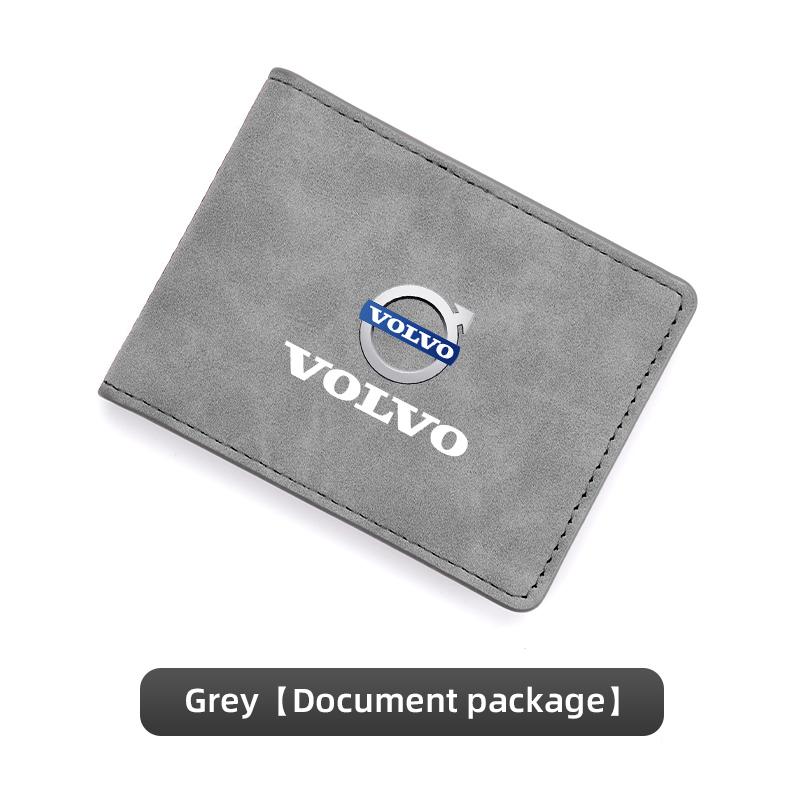 Car Driver License Suede Leather Bag Auto Driving Documents Wallet For Volvo Xc60 Xc90 V40 V60 S60 V50 V90 S80 C40 XC40 V70 XC70