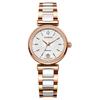 TANGIN Quartz Movement Women's Watch 32mm White Dial Stainless Steel Case Ceramic Stainless Steel Strap T1029LHWFCA