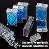 Bead Storage Box Large Capacity Multiple Compartments Transparent Design Rhinestones Painting Storage Container