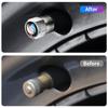 EHL2 4Pcs Car Tire Valve Caps Metal Styling Tyre Air Stems Cover For Buick Enclave Regal Lacrosse Encore Excelle Envision GL6 GL8 HRV