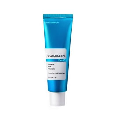 Hwasa Blaue Kamille 67% Beruhigende Reparaturcreme Hautschäden Irritationen Lindernd Verbesserungscreme 50ml