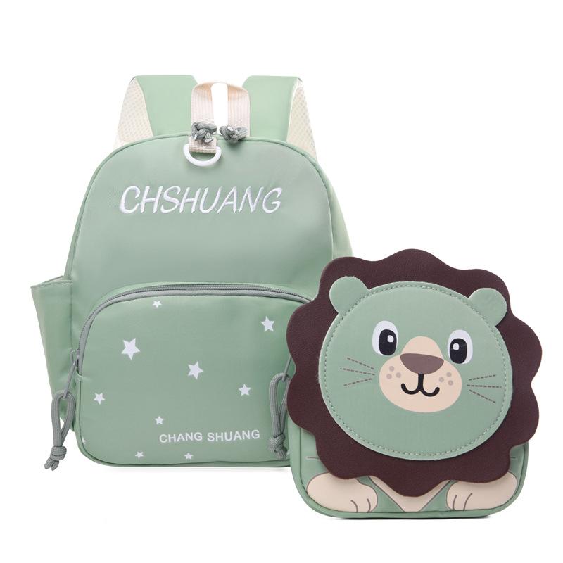School BagsSmall class children's  cute cartoon backpack two-piece set foreign trend backpack