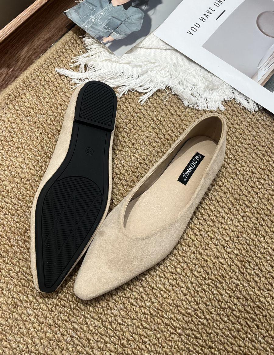 

Корейская версия бабушкиных туфель на мягкой подошве с мягким верхом, однопедальные туфли на плоской подошве, маленькие одинарные туфли зеленого цвета для юбки 39 абрикосовый