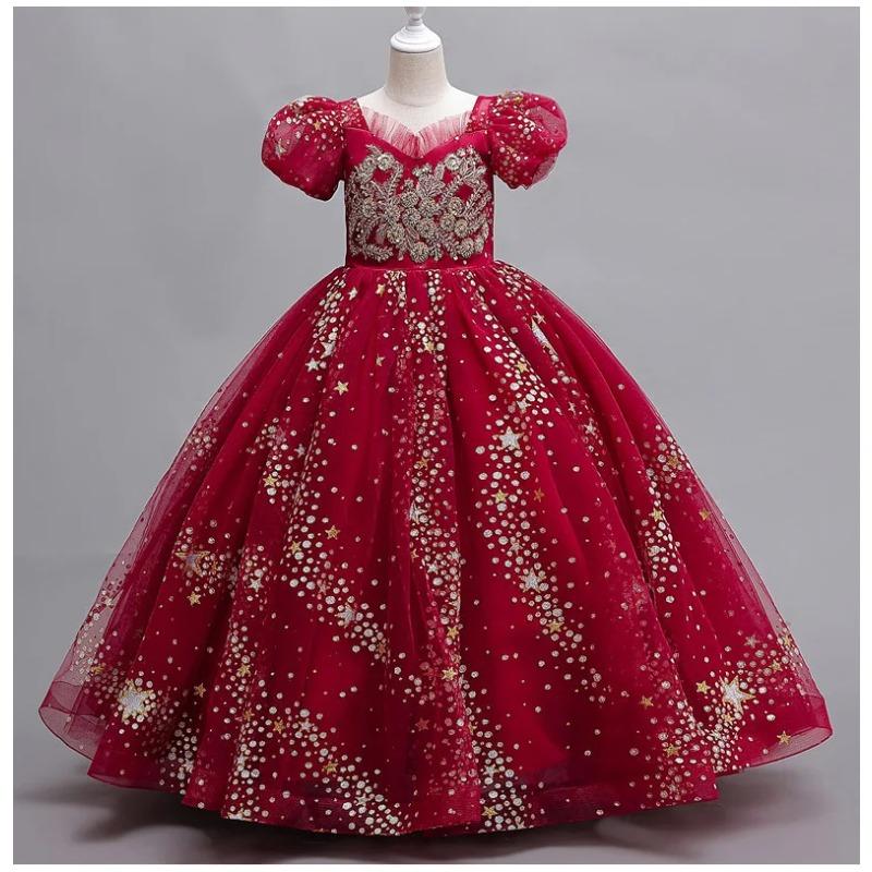 

Платье принцессы для девочек. Детское платье для девочек на Хэллоуин. Свадебное платье. Торжественное платье для фортепиано. Платье на день рождения. Кружевное бальное платье-пачка.