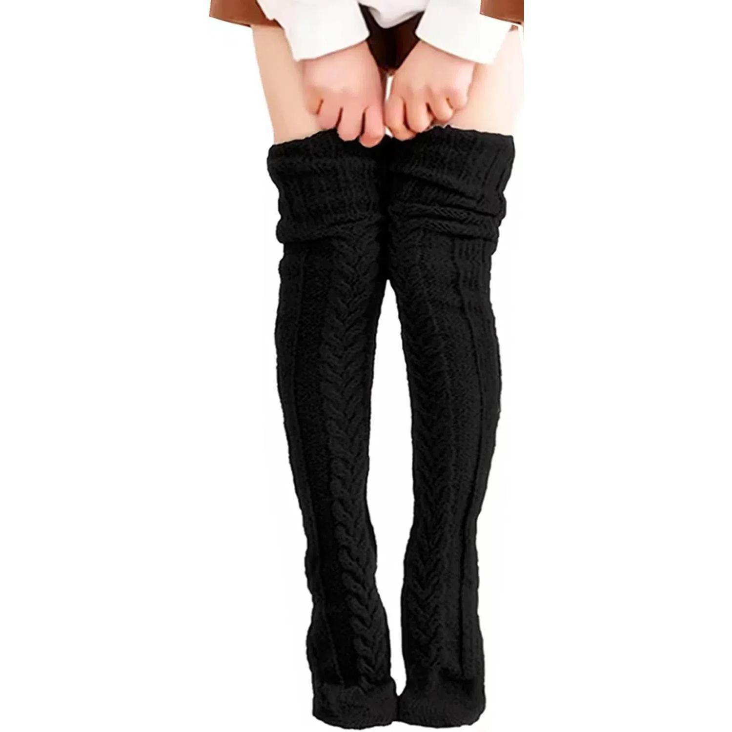 

Жіночі панчохи Вовняні грілки для ніг Модні жіночі панчохи Милі осінь-зима Однотонні шкарпетки до стегна Акрилові волокна