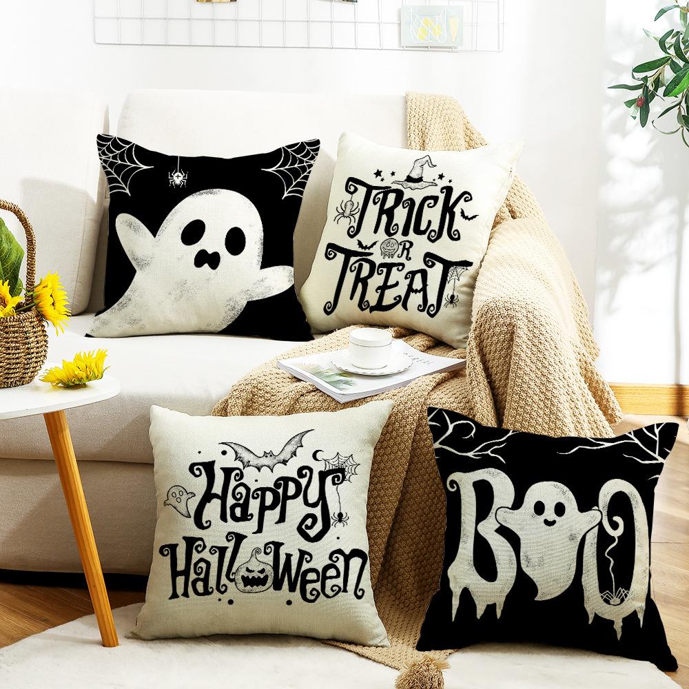 New Holiday Decoration Home Party Sofa Cushion Cover Pumpkin Ghost Cushion Pillow Cover Halloween Decoration