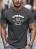 Unisex Black Crew Neck Tee Vintage Hattori Hanzo Okinawa Japan Lion Guardian Swords And Sushi Retro Print Soft Cotton Male Tops