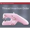 Electric Handheld Sewing Machine Dual Line USB Rechargeable Mini Sewing Machine Sturdy Easy To Operate Small Sewing Machine