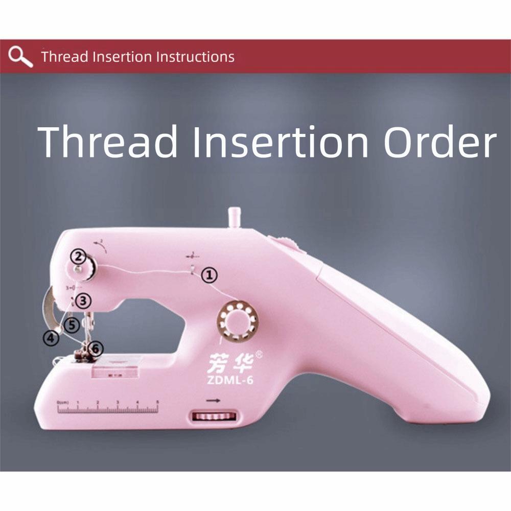 Electric Handheld Sewing Machine Dual Line USB Rechargeable Mini Sewing Machine Sturdy Easy To Operate Small Sewing Machine