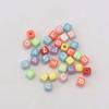 High Quality 500g/Bag Colorful Acrylic Cube Letter Beads 5MM Square A-Z Alphabet Charms for Bracelet Necklace Jewelry Making DIY