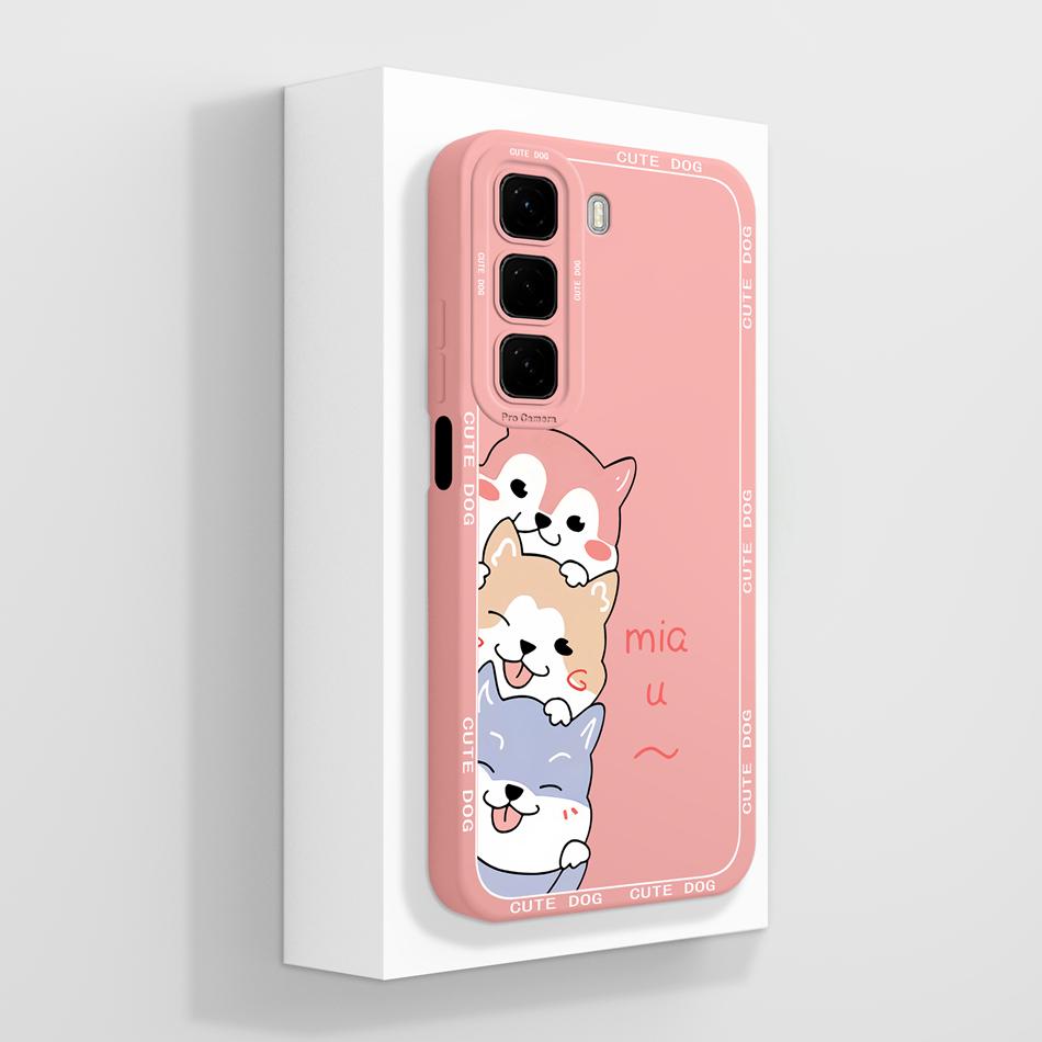 For Infinix Hot 50 Pro Plus Case Aesthetic Style Cover For Infinix Hot50i Full Protection Back Cover Soft Liquid Silicone Bumper