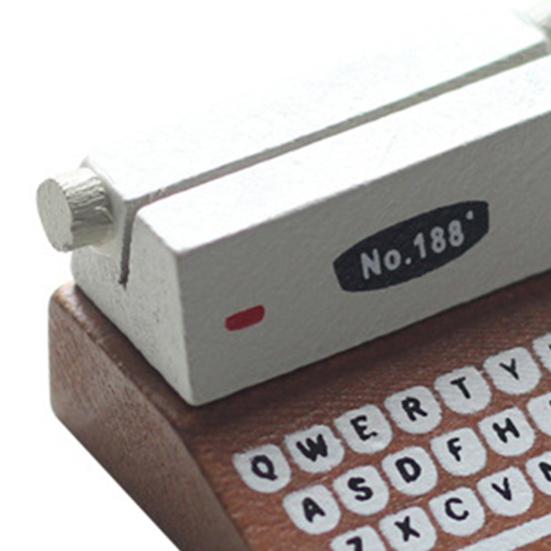 Retro Wooden Typewriter Memo Clip Vintage Desk Place Card Holder 1 Pc