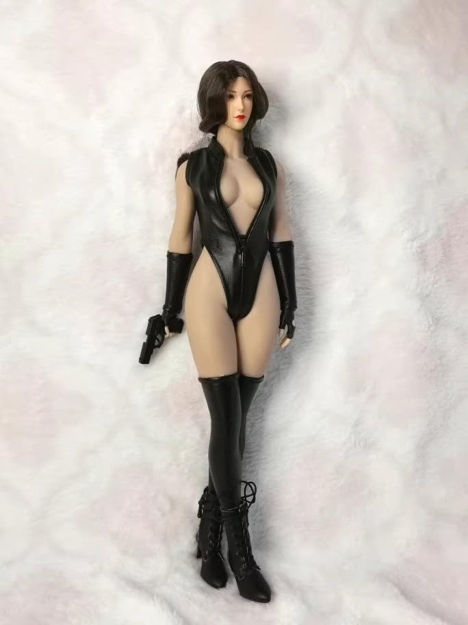 Scale Costume Scale Figure Clothes Female Sexy Leather Special Attack Force Suit Not 1/6 1/6 Suit, (Body, Head, Shoes, Etc. Included)