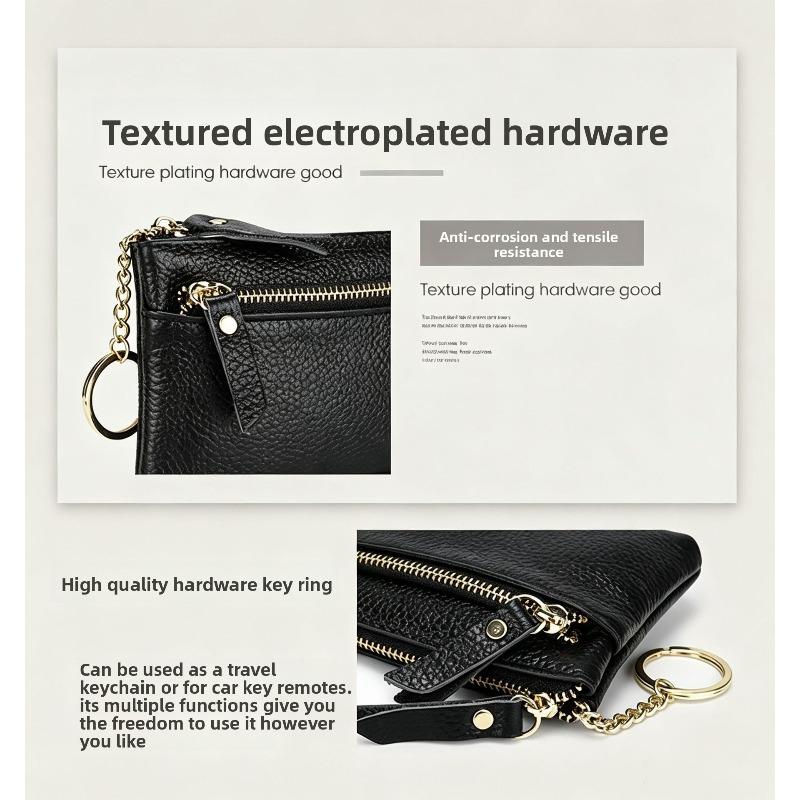 Short Small Wallet Women's Simple Double Zipper Change Bag Small Fresh Coin Bag