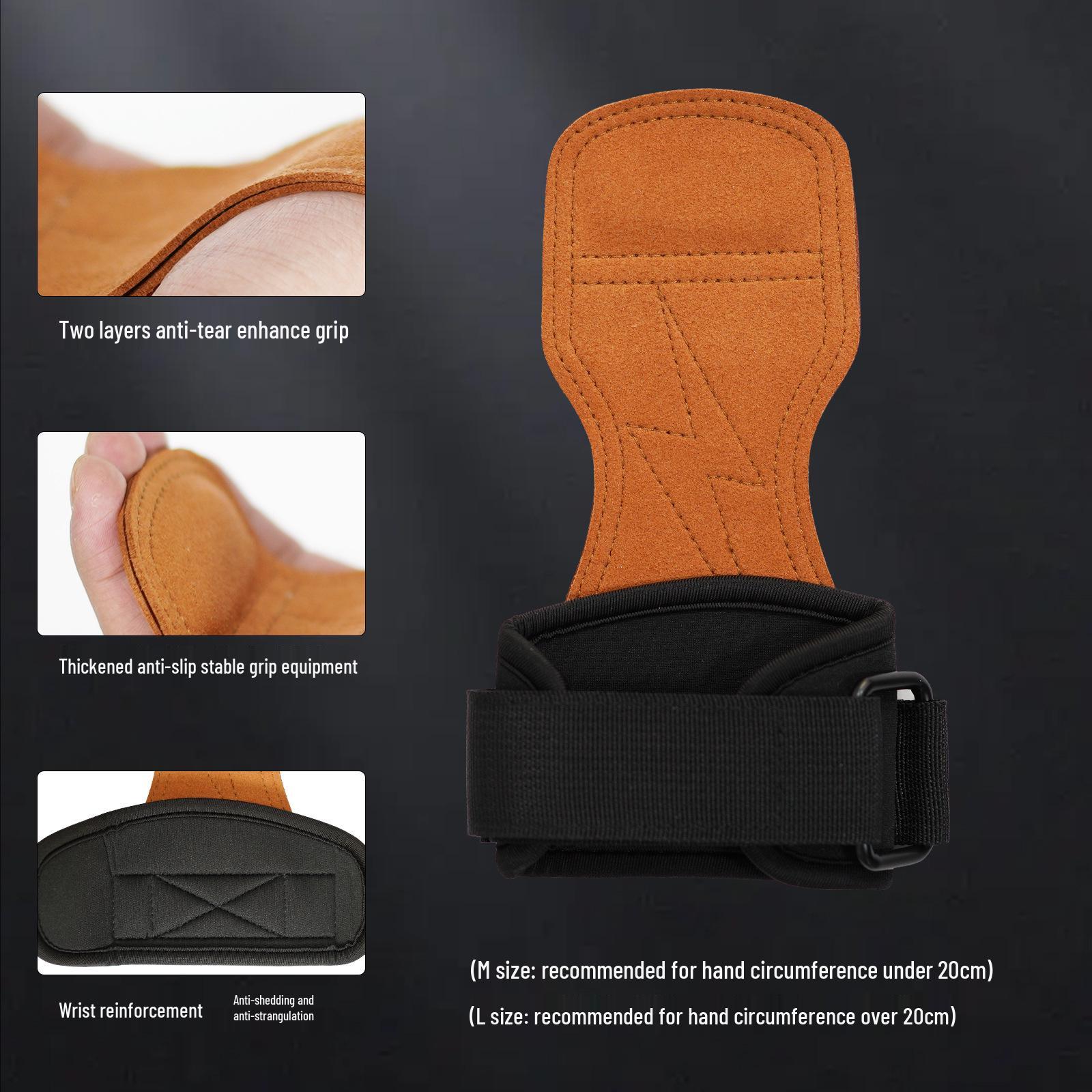 

Protective Fitness Grip Gloves & Wrist Support for Pull-ups and Deadlifts L Left (Single)