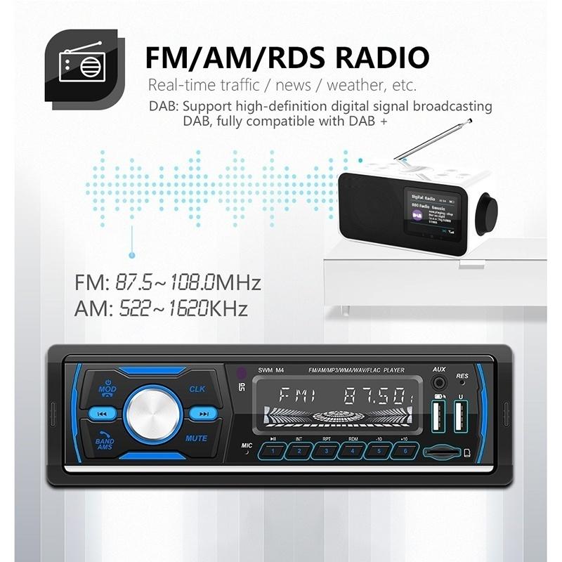 Car Radio Stereo DAB+ Digital Car MP3 Player 12V Auto Radio Bluetooth
