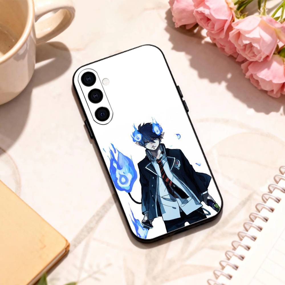 Blue Flame Blue Exorcist Handyhülle Für Samsung Galaxy A73,A72,A71,A70,A53,A52,A51,Andere Weiche Schwarze Hülle