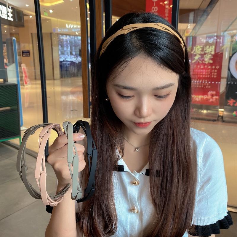 Portable Folding Hair Band Women Morandi Color Non-Slip Headband Korean Face Wash Hairband Girls Hair Accessories