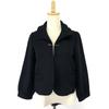 USED/IENA Japan Made 100% Wool 3/4 Sleeve Short Coat Navy Free Size Ladies M