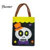 Pumpkin Ghost Printed Totes Halloween Candy Bags, Non-Woven Trick or Treat Tote Bags with Handles, Lightweight Portable Gift Pouches Cute Black