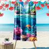 Sea Turtle and Coral Reef Design Beach Towel Quick-drying for Travel Outdoor Sports Jogging Beach and Swimming
