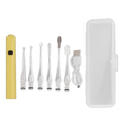Ear Spoon 6 Ear Spoon Tips USB Rechargeable White LED Light Ear Wax Cleaner Removal Tool for