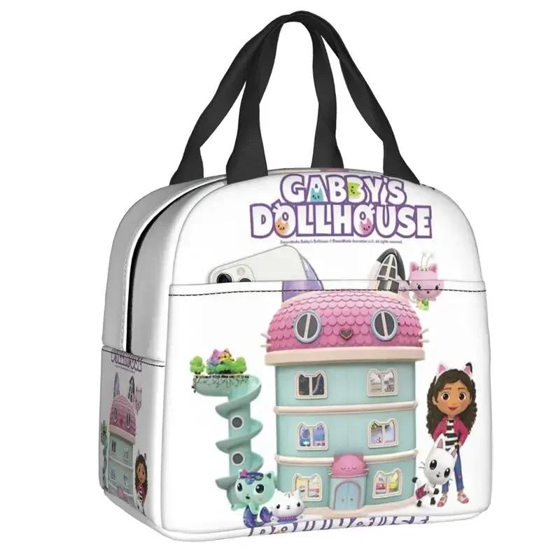 Gabbys Dollhouse Insulated Lunch Tote Bag for Women Mercat Cat Portable Thermal Cooler Bento Box School