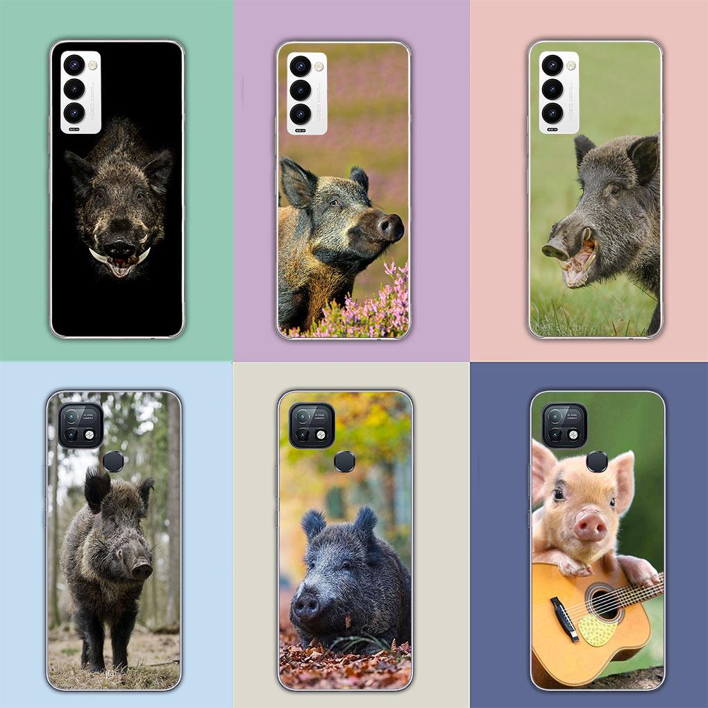 Animal Wild Boar Pig Phone Casing Cover for Motorola Moto G13 G14 G53 G54 G62 G72 G82 G84 E13 E20 G42 G32 G23 G22 Soft Case