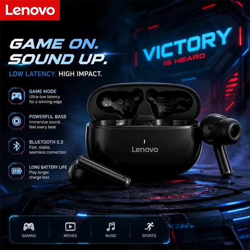 Lenovo TA210 Bluetooth Wireless Headphones Built In Microphone Charging Port Noise Isolating Comfortable Over Ear Headset New