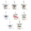 Furry Dog Keychain Plush Toy Pendant Keyring Stuffed Animals Key Rings Stylish Ornament for Bag Phones Keys Cameras