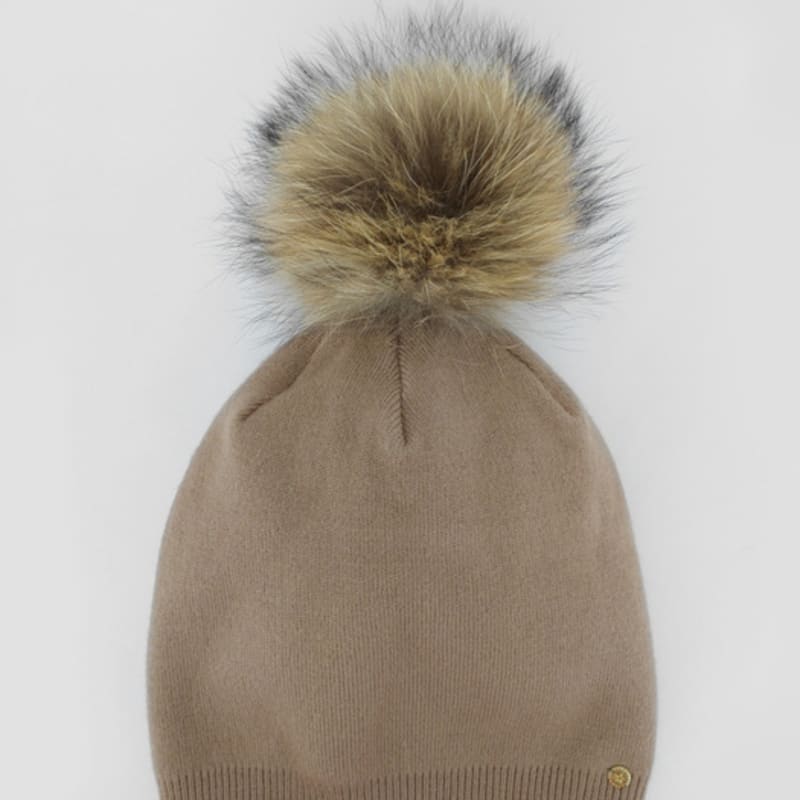 

LALA Classic Raccoon Fur Hat - Brown FREE