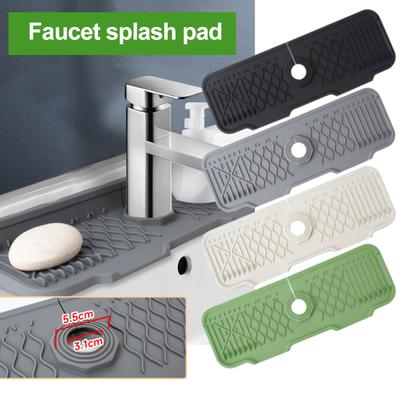 Faucet Splash Pad Foldable Splash-resistant Slope Easy Drainage Prevent Spill Splash Guard Kitchen Bathroom Faucet Drip Catcher Tray Faucet Drain Pad