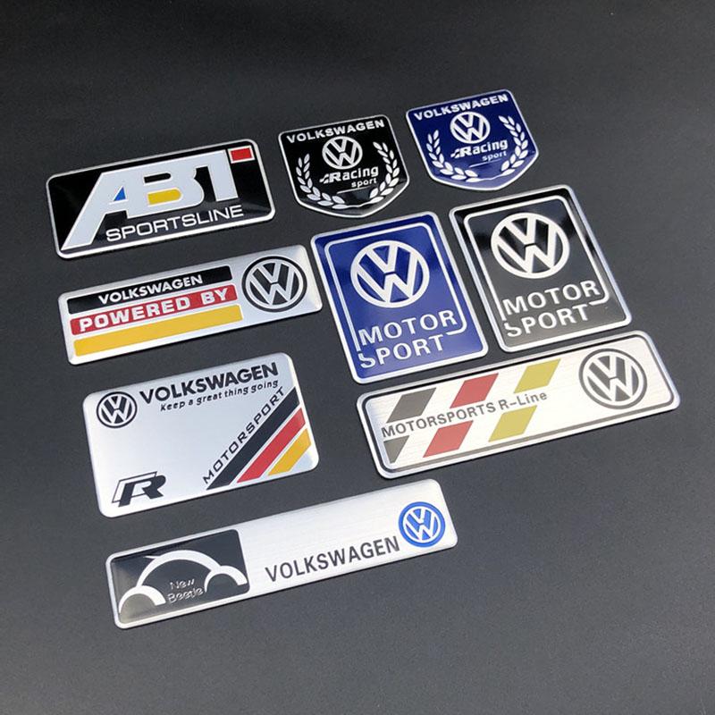 Car Trunk Logo Badge Aluminum Stickers Decorative Accessories For VW Atlas Jetta Touareg Variant Golf Polo GTI Taos Nivus Passat