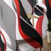 Stereo Abstract Line Gradient Red Sheer Drapes for Living Room Decoration Window Curtain Kitchen Curtain Panels