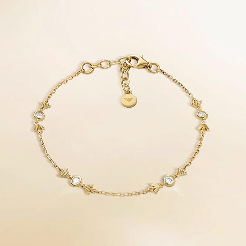 Emporio Armani Candy Series High-End Luxury 925 Silver Bracelet Women Bracelet Gold EG3619710