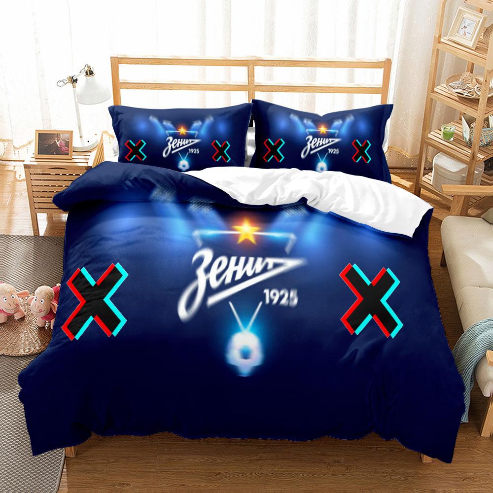 Football Art Football Bedding Set King Queen Double Full Twin Single Size Saint Petersburg Zenit Fc Bed Linen Set
