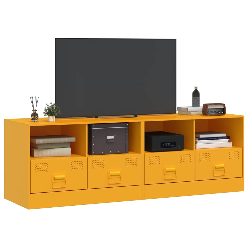 Vidaxl Szafki Pod Telewizor, 2 Szt., Musztardowe, 67X39X44 Cm, Stalowe