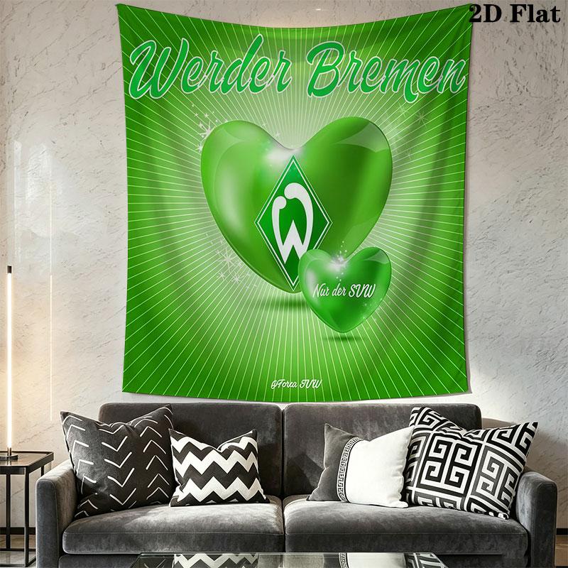 Werder Bremen logo Wall Hanging Printed Fabric Blanket Decorative Tapestries for Bedroom Living Room Home Decor