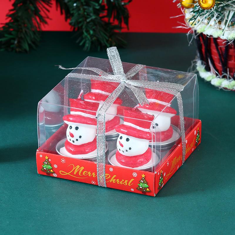 Christmas Eve Candle Set: Old Man, Tree, Snowman Ornaments for Romantic Candlelight Dinner & Christmas Decorations