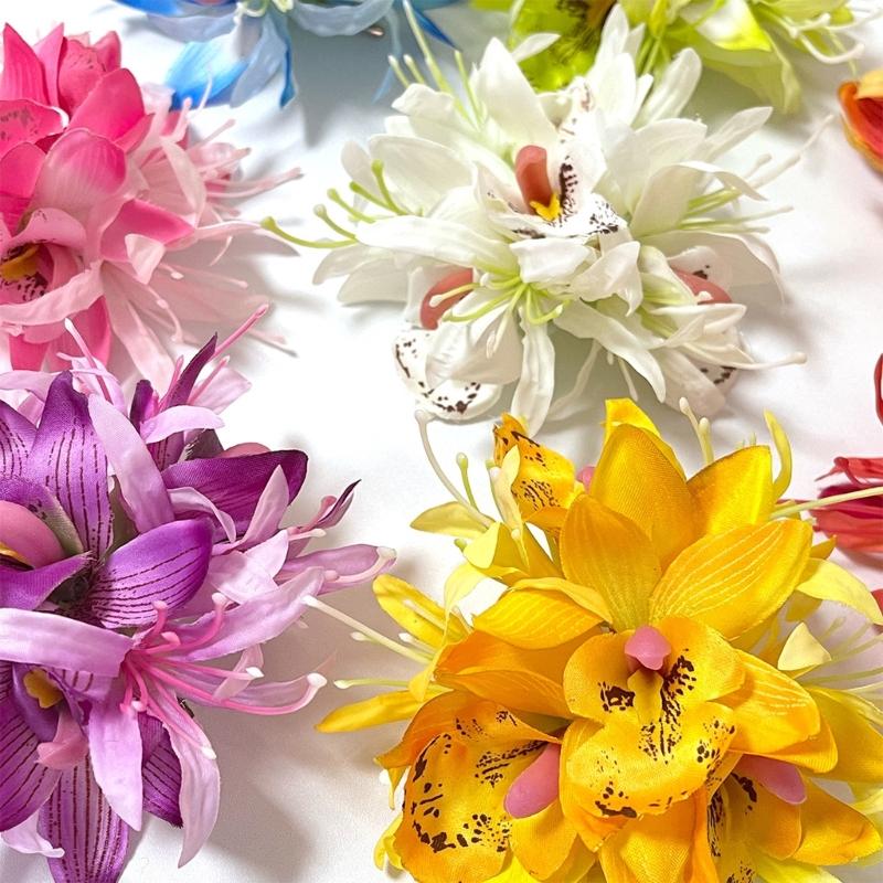 Pince à Cheveux Fleur Tropicale Épingle à Cheveux Florale Barrette Décoration de Cheveux Accessoires de Cheveux Pour Coiffures de Mariée et de Tous les Jours