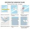Buntglas-Effekt Fensterfolie Geometrisches Muster Dekorativ Statisch Haftend UV-Blockierung Hitzeregulierung Vintage Regenbogen Fensteraufkleber für Wohnzimmer