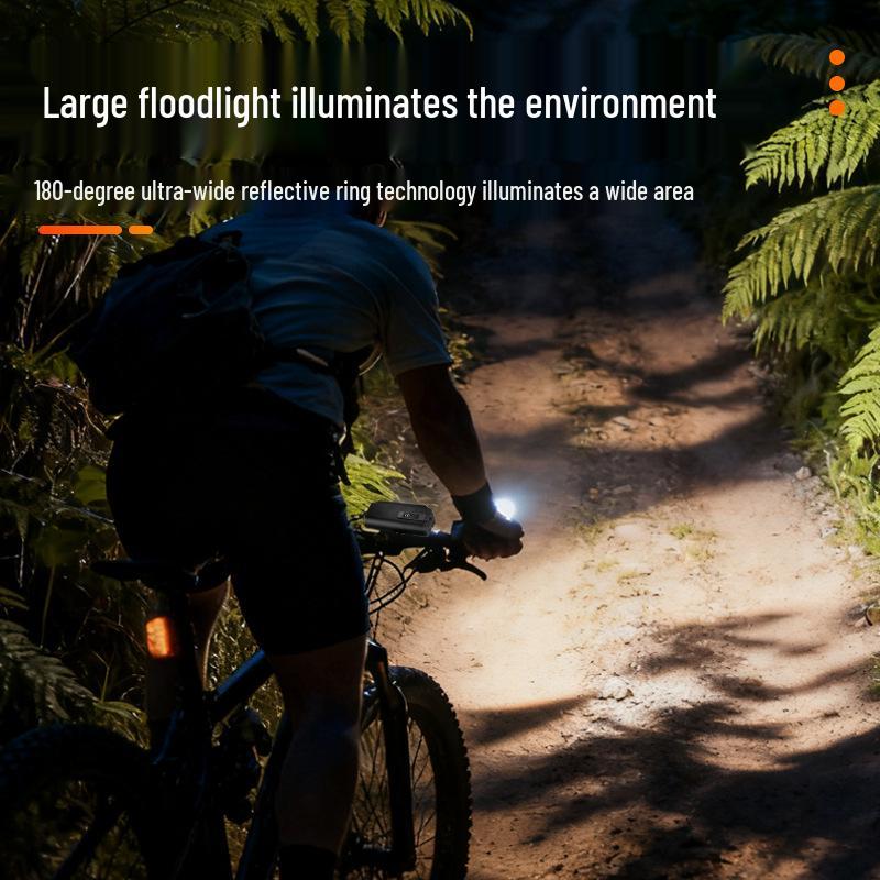 Super Bright Rechargeable Aluminum Bike Front Light with Power Display