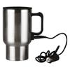 450ml Fahrzeug Beheizter Kaffeebecher mit Zigarettenanzünderstecker Edelstahl Heißwasserflasche 12V zum Erhitzen von Wasser, Kaffee und Tee