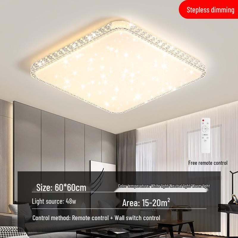 Luxury Crystal LED Ceiling Light for Bedroom, Study, Living, and Dining Rooms