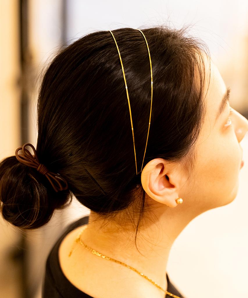 Begins Larin Double Wire Gold Crown Headband