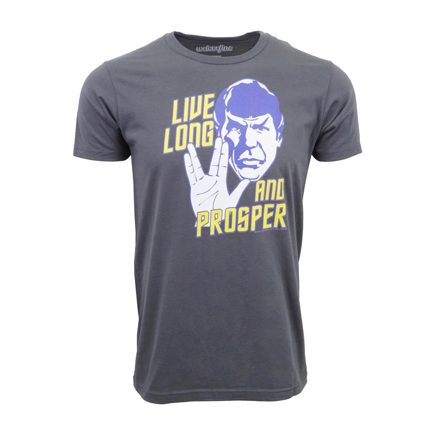 Men s Casual Graphic STAR TREK LIVE LONG AND PROSPER MENS T SHIRT T... XXXL
