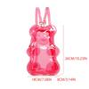PVC Transparenter Rucksack Bonbonfarbe Y2K Umhängetasche Niedliche Bärenform für Teenager-Mädchen Schule und Täglichen Gebrauch